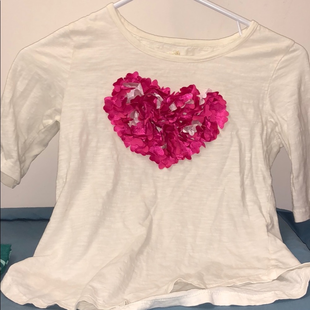 Textures heart short sleeve shirt